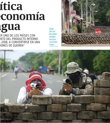  ??  ?? Desde abril, las barricadas abundan en el país centroamer­icano.