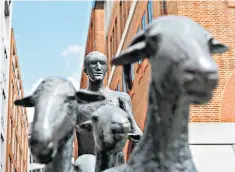  ??  ?? For posterity: Elisabeth Frink’s Shepherd and Sheep (1975), Paternoste­r Square, London