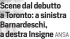  ?? ANSA ?? Scene dal debutto a Toronto: a sinistra Barnardesc­hi, a destra Insigne