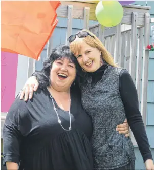  ?? DAVID JALA/CAPE BRETON POST ?? Lifelong pen pals Linda (Swann) Pattengale, left, and Patti Thompson share a smile just minutes after meeting each other for the first time in person. Linda, a resident of Point Aconi, and Patti, a Wisconsin native now residing in Tennessee, have been...