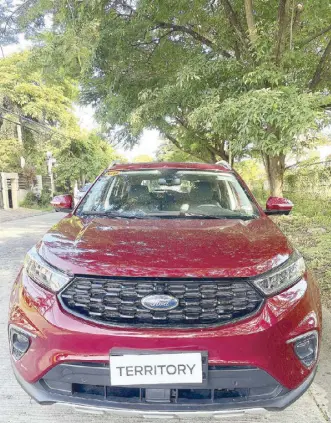  ?? ?? Parked under the shade: The Ford Territory is truly a looker.