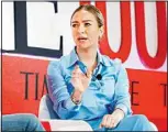  ??  ?? In this Tuesday, April 23, 2019 file photo, Founder and CEO of Bumble, Whitney Wolfe Herd, speaks during the TIME 100 Summit, in New York. ‘Bumble is womenfound­ed and womenled, and from day one we’ve stood up for the most vulnerable. We’ll keep fighting against regressive laws like #SB8,’ Bumble said on Twitter. (AP)