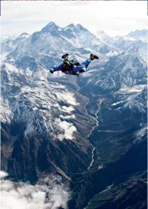  ??  ?? Skydiving’s history can be traced back to 1797, when a Frenchman named André-Jacques Garnerin parachuted out of a hot-air balloon over Paris.