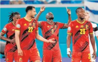  ?? // AFP ?? Lukaku celebra el segundo gol de los belgas