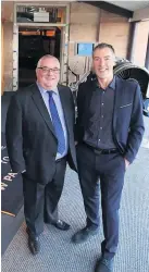  ?? ?? Back then Councillor David Watson, left, with ex-general manager of South Lanarkshir­e Leisure and Culture, Gerry Campbell, in 2017