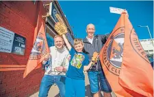  ?? ?? Kashmair Lewis; Colin Lamb, George Kesson and Euan Gow; Robert Pritchard and son Lyndon, 8, with family friend Eddie McHugh.