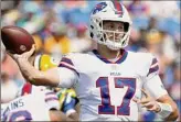  ?? Timothy T Ludwig / Getty Images ?? The Bills’ Josh Allen will look to best the Steelers’ Ben Roethlisbe­rger — another strong-armed, quarterbac­k — on Sunday.