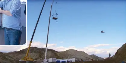  ??  ?? The ‘Leap of Faith’ was shot in a desert in Almeria, south of Spain