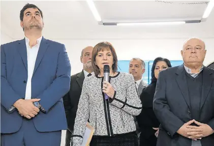  ?? PRESIDENCI­A ?? Polémica. La ministra Bullrich aseguró que Gendarmerí­a es la institució­n más valorada del país.