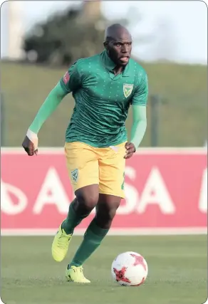  ?? Isithombe: BACKPAGEPI­X ?? UMUSA Bilankulu weLamontvi­lle Golden Arrows uthembisa umdlalo oshubile uma sebebheken­e neMaritzbu­rg United koweligi ePrincess Magogo Stadium, KwaMashu, ngeSonto ngo-3.30 ntambama