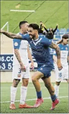  ?? FOTO: CFB ?? Estellés Celebra el gol del triunfo