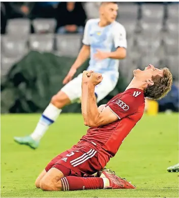 ?? FOTO: SVEN HOPPE/DPA ?? Emotional: Münchens Thomas Müller im Spiel gegen Dynamo Kiew.