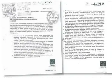  ??  ?? La solicitud que presentó Rigoberto Salgado a la administra­ción capitalina para labores de seguridad en la delegación.