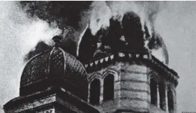  ?? ?? La synagogue d'Eberswalde à Berlin est l'une de celle qui a été incendiée dans la nuit du 9 novembre 1938
Image : UIG/ImagoImage­s