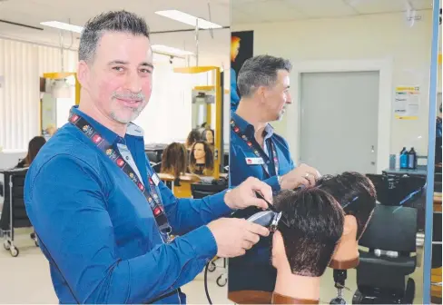  ??  ?? PASSIONATE: TAFE Queensland hairdressi­ng teacher Paul Pardini, who has notched up 10 years as a teacher at the Cairns campus, will celebrate World Teachers’ Day on Friday.