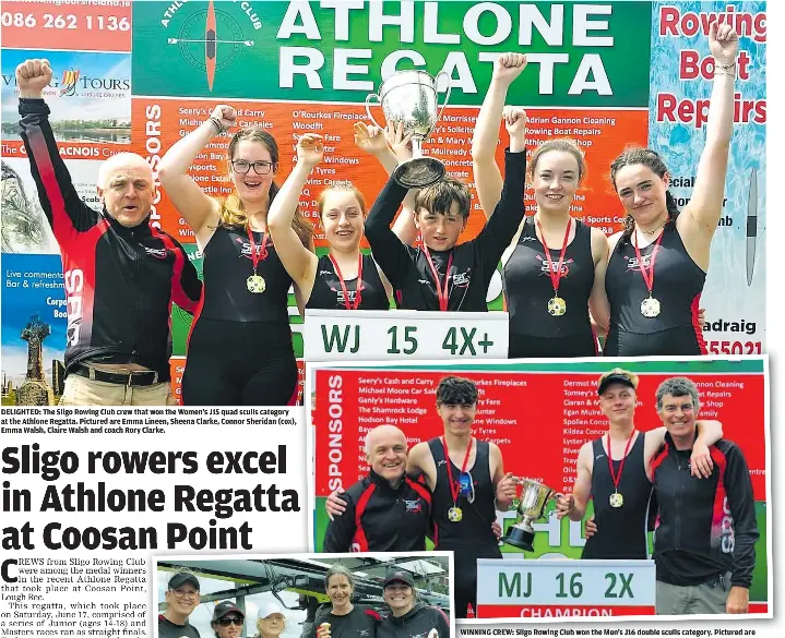 Sligo rowers excel in Athlone Regatta at Coosan Point PressReader