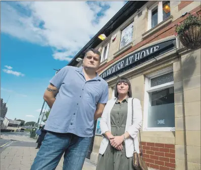  ?? PICTURE: BRUCE ROLLINSON ?? COUPLE’S OLD PUB: Will and Gemma Frew were the tenants at The Old House at Home, in Cleckheato­n.