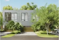  ?? STAMM DEVELOPMEN­T GROUP ?? A new three-townhome developmen­t is planned for Delray Beach at 917 NE Eighth Ave.
