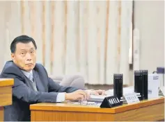  ??  ?? Peng attends a parliament­ary session at Legislativ­e Yuan in Taipei. — Reuters photo