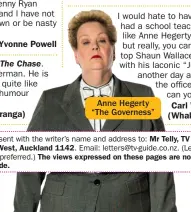  ??  ?? Anne Hegerty “The Governess”