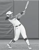  ?? ALONZO ADAMS/USA TODAY SPORTS ?? Oklahoma softball slugger Jocelyn Alo is a finalist for the AAU James E. Sullivan Award. Alo led the NCAA with 34 home runs last season.