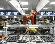  ?? Udit Kulshresth­a / Bloomberg ?? The dessert section stands out at the restaurant inside the new Ikea store near Hyderabad, India.