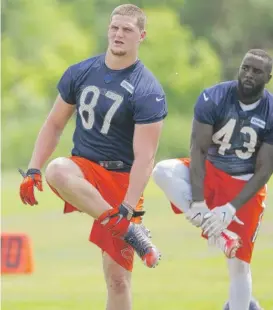  ?? | NAM Y. HUH/ AP ?? Rookie tight end Adam Shaheen looked impressive atminicamp.