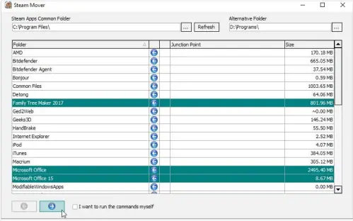  ??  ?? SteamMover enables you to move any program to another drive without reinstalli­ng it.