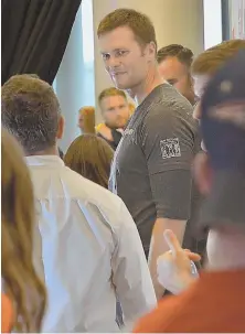  ?? STAFF PHOTO BY CHRIS CHRISTO ?? NO GOOD DEED: Tom Brady’s relationsh­ip with the charity Best Buddies is no different than what the Red Sox have done with their charitable foundation under John Henry’s ownership.