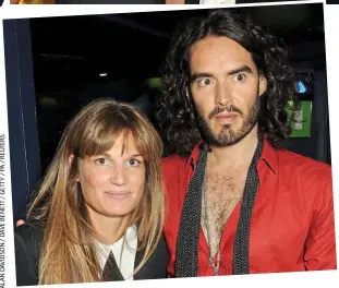  ??  ?? Chequered love life: Jemima Goldsmith with, from top, former husband Imran Khan, actor Hugh Grant and comic Russell Brand