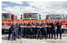  ??  ?? Ls pompiers sont resté une semaine dans le sud de la France. ©Alain Humbert communicat­ion SDIS77