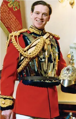  ??  ?? Dashing Major: Hewitt in the Household Cavalry in 1994