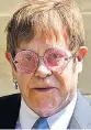  ??  ?? LECTURE Sir Elton John