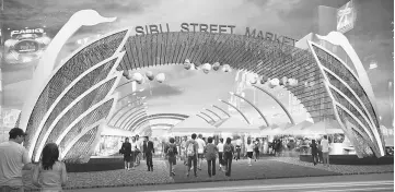  ??  ?? An artist’s impression of the proposed ‘Pasar Malam’ at Market Road.