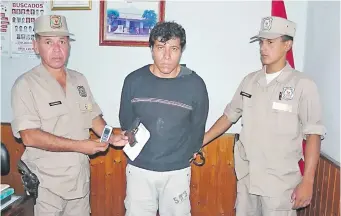  ?? ?? Luis Héctor Morínigo Cantero, detenido en Itá en el 2010, acusado de una serie de violacione­s.