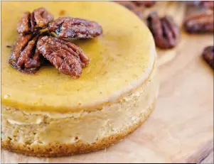  ??  ?? Low Carb Pumpkin Pecan Cheesecake