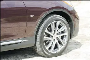  ??  ?? Also among the minimal additional new features for the 2016 Infiniti QX50 are optional 19-inch aluminum wheels.