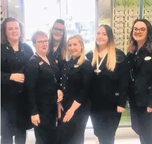  ??  ?? Seeing clearly Specsavers’airdrie and Coatbridge (pictured) teams are here to help