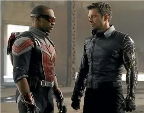  ??  ?? Anthony Mackie and Sebastian Stan star in The Falcon and the Winter Soldier.