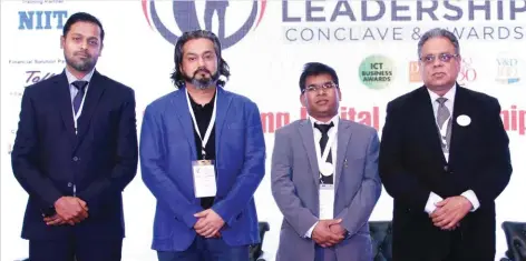  ??  ?? (L to R) Anirudh Poddar, Head – Digital Payments & Banking, Tally; Shubhodip Pal, CMO, Micromax; Golok K Simli, CTO, Passport Seva and Raman Roy, Chairman, NASSCOM shared their views on a digital roadmap for an inclusive India