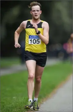  ??  ?? Joe Mooney en route to fourth in the national 20km walk.