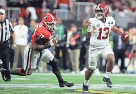  ??  ?? Alabama quarterbac­k Tua Tagovailoa said the national championsh­ip victory will make the state of Hawaii and its people proud. MATTHEW EMMONS/USA TODAY SPORTS