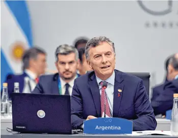  ?? /EFE ?? El presidente argentino Mauricio Macri fue el anfitrión de la cumbre mundial.