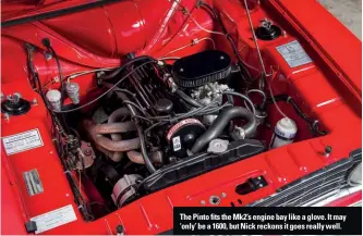  ??  ?? The Pinto fits the Mk2’s engine bay like a glove. It may ‘only’ be a 1600, but Nick reckons it goes really well.