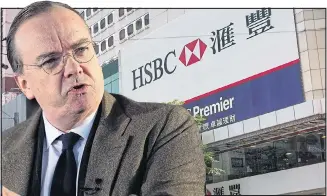  ??  ?? EASTERN PROMISE: Stuart Gulliver is banking on growth from the Pearl River Delta