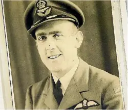  ??  ?? Kiwi war veteran Bruce Cunningham as he looked when he served in the Royal Air Force in World War II.