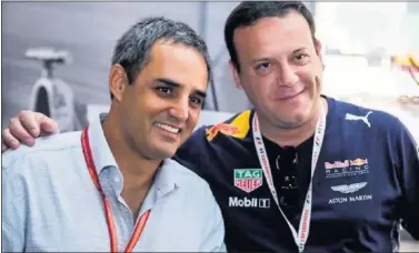  ??  ?? VISITA. Juan Pablo Montoya estuvo en el paddock del GP de Estados Unidos y habló del Mundial.