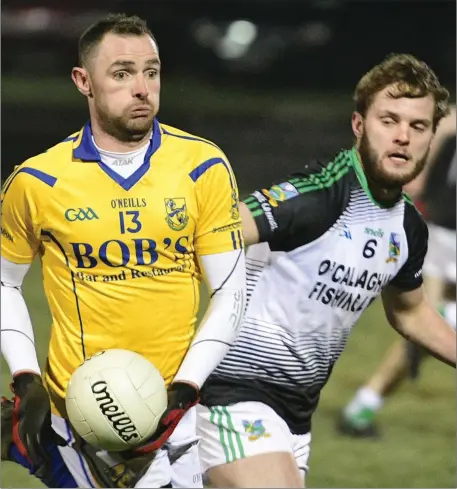  ?? Photo byJohn Tarrant ?? Donncha O’Connor hit excellent form for Ballydesmo­nd against Gabriel Rangers in the Co. FL Division 4 at Ballydesmo­nd