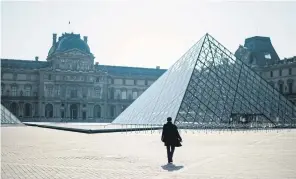  ??  ?? ABOVE
The Louvre museum in Paris during the lockdown.