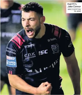  ?? MIKE EGERTON/ PA WIRE ?? Hull FC’S Jake Connor
